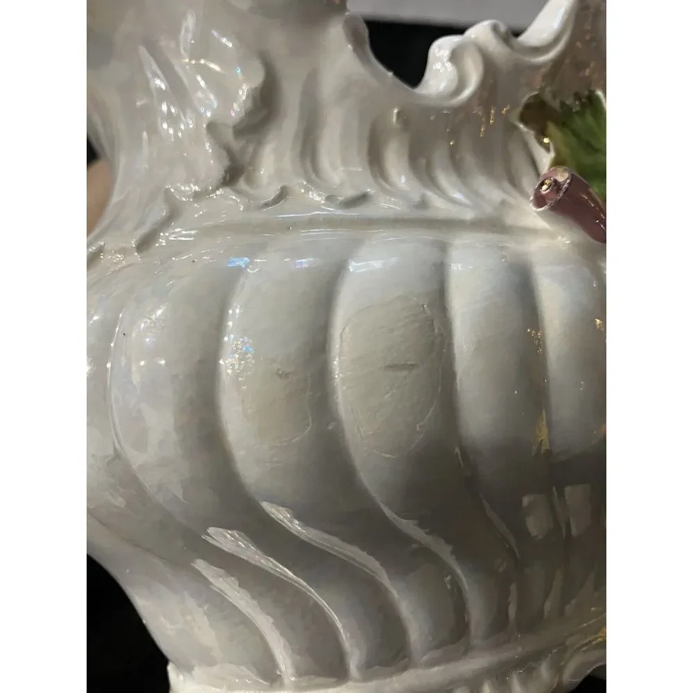 Vintage Italy‎ Capodimonte Footed Porcelain Centerpiece Bowl